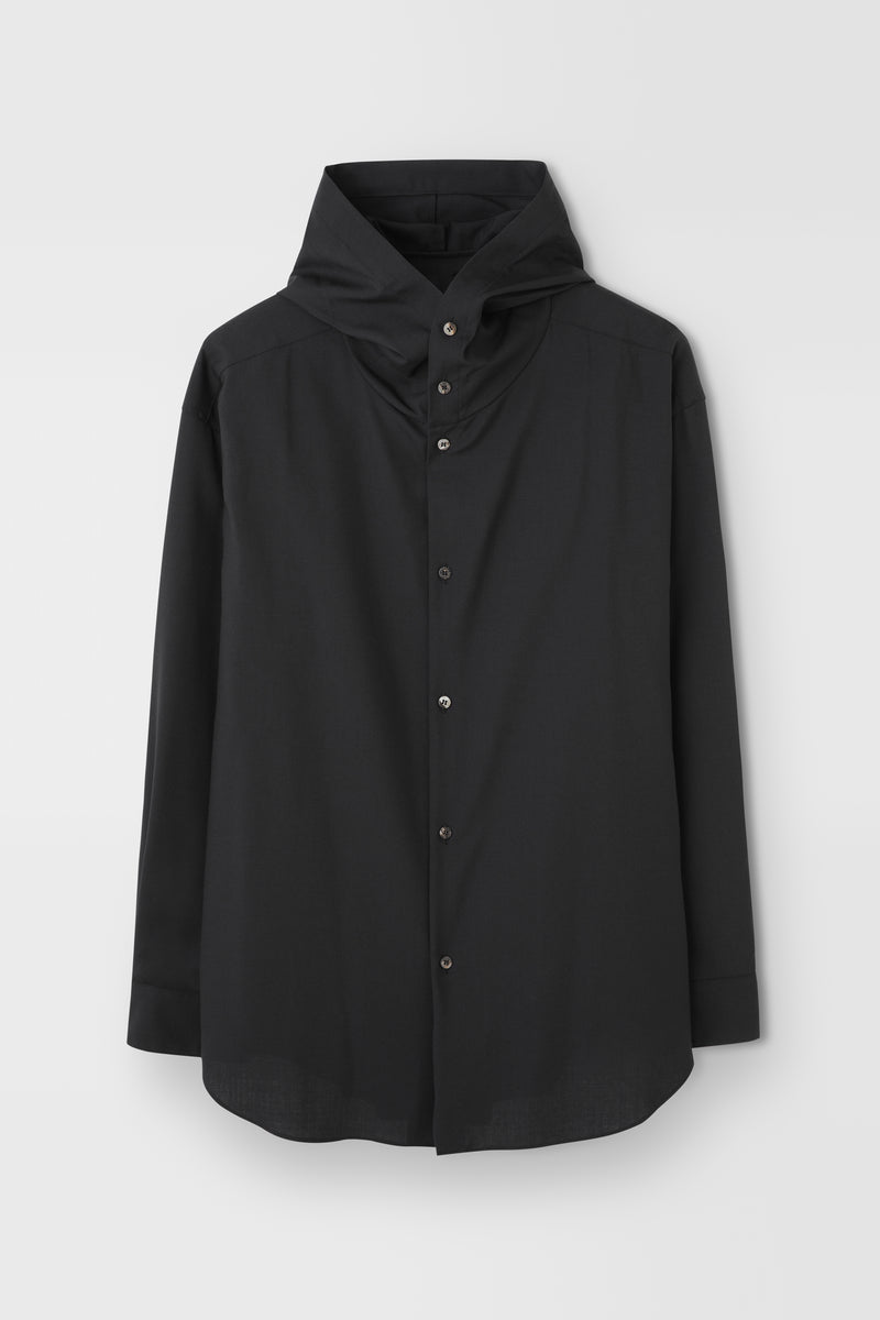 OVERCOAT ウールシャツ サイズ1 OVERCOAT - ウールシャツ - Wool Shirt Blue Stripe | ADDICT