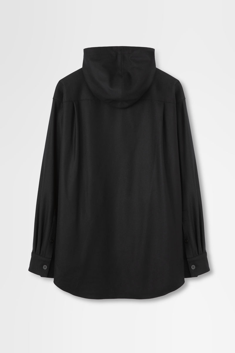 ZIP-UP Hoodie In Wool Flannel – OVERCOAT