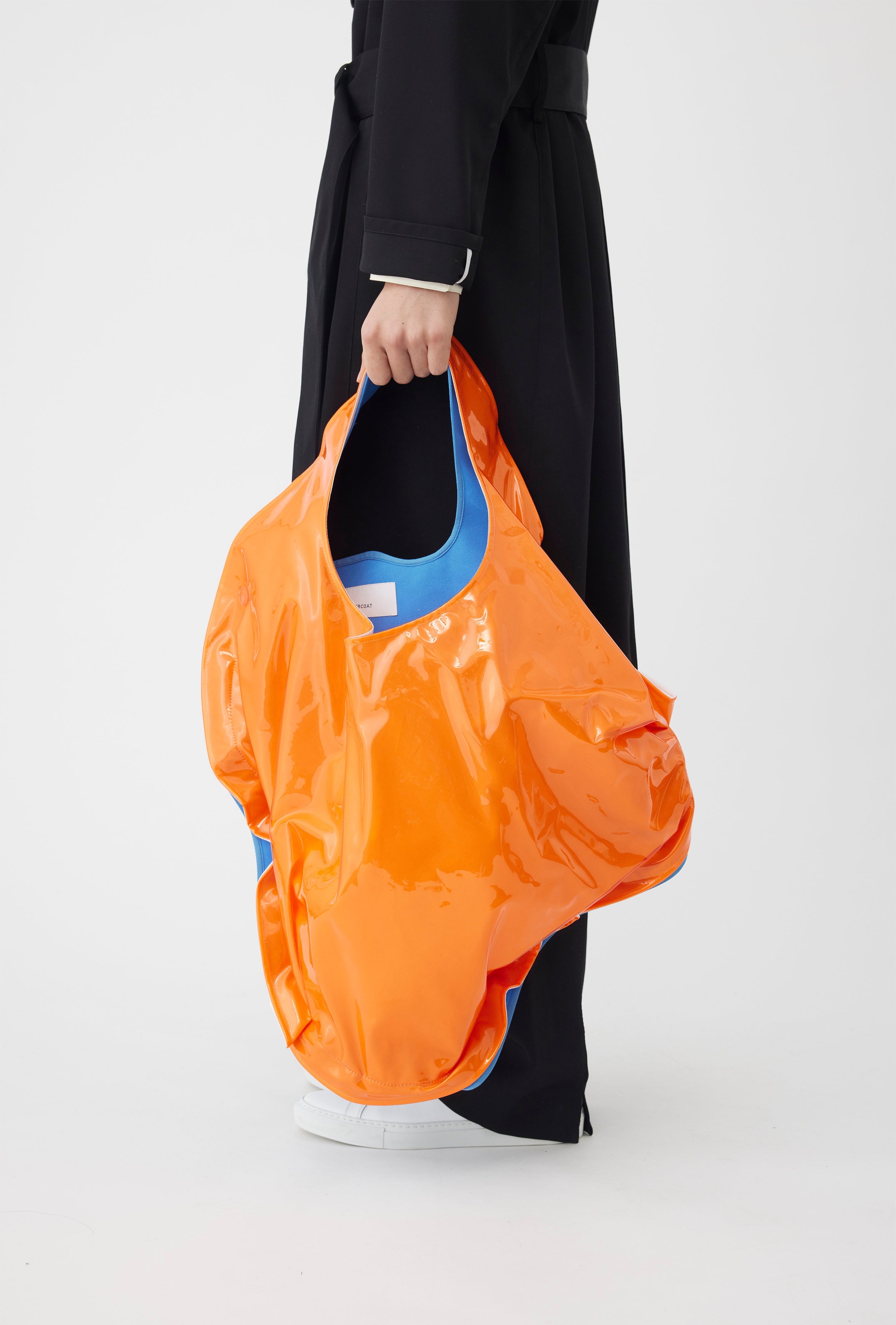 Tote Bag in Orange X Light Blue