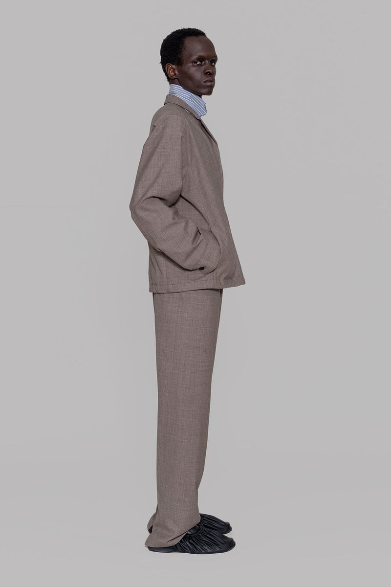 Zip-up Blouson with Notched Lapel – OVERCOAT
