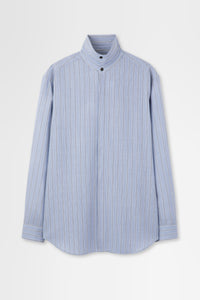 Wool Shirt in Blue Stripe – OVERCOAT