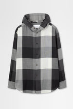 画像をギャラリービューアに読み込む, Hooded Light Wool Shirt

