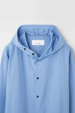 Load image into Gallery viewer, Classic Hooded Wool Shirt in Sky Blue
