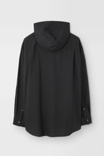 画像をギャラリービューアに読み込む, Classic Hooded Wool Shirt in Black
