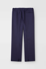 Load image into Gallery viewer, Classic Rayon Tricotine Drawstring Trouser in Navy
