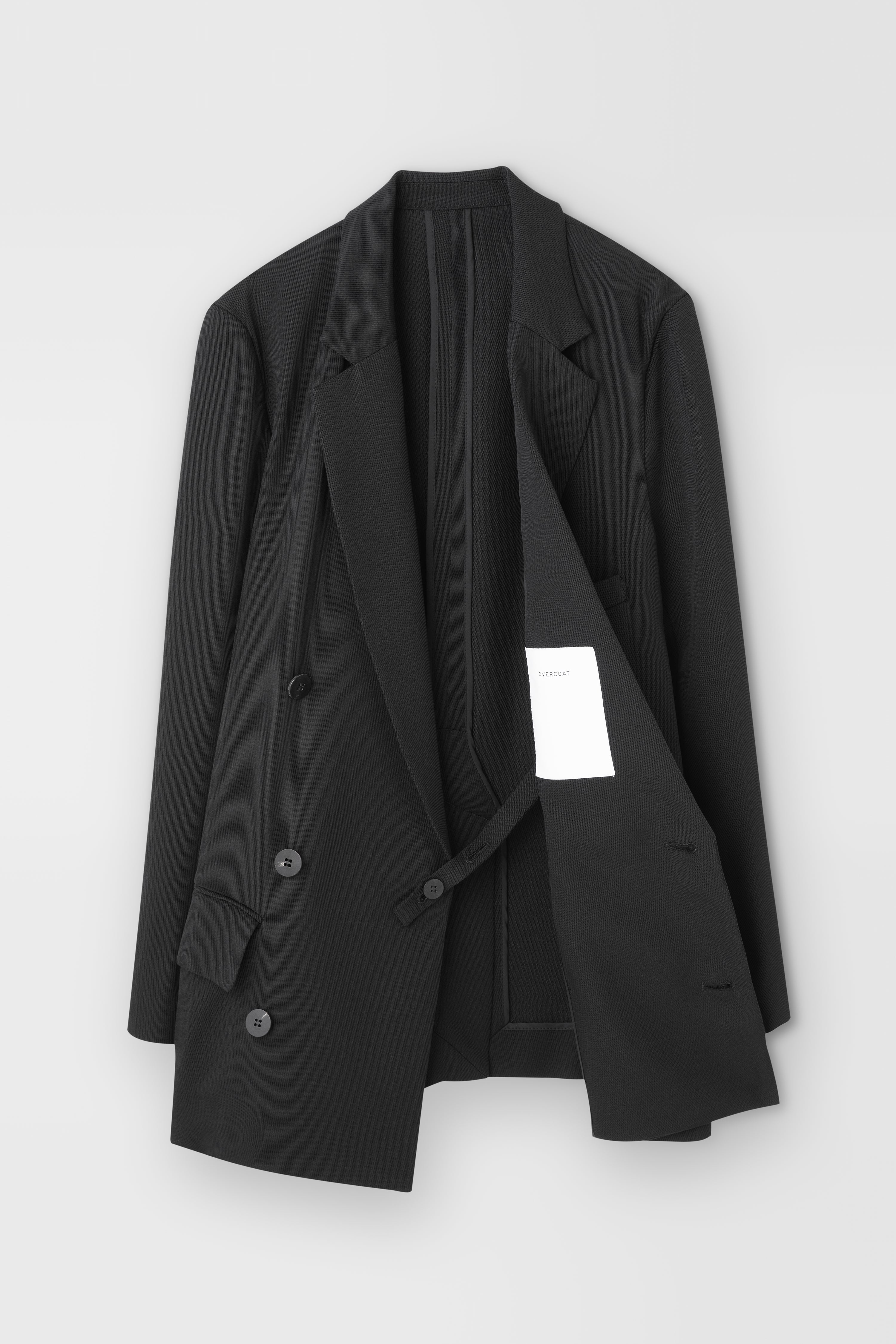 Classic Rayon Tricotine Double Breasted Jacket in Black – OVERCOAT