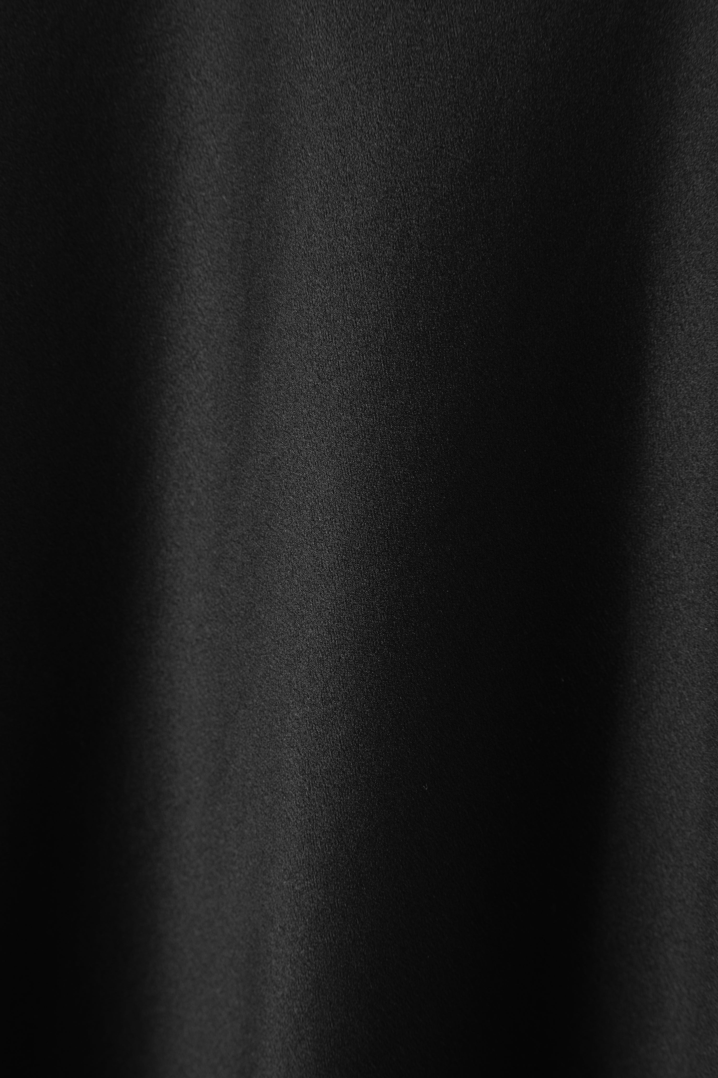 Silk Asymmetrical Skirt in Black