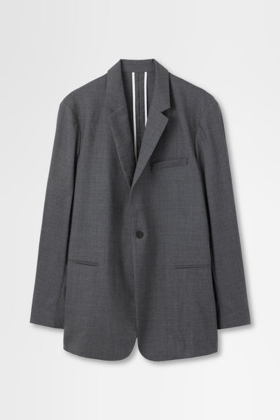 Single-Breasted Jacket in Wool Tropical