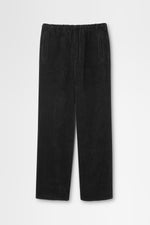 Load image into Gallery viewer, Cotton Corduroy Wide-leg Drawstring Trouser in Black
