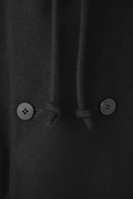 画像をギャラリービューアに読み込む, Wool Melton Peacoat with Hood in Black
