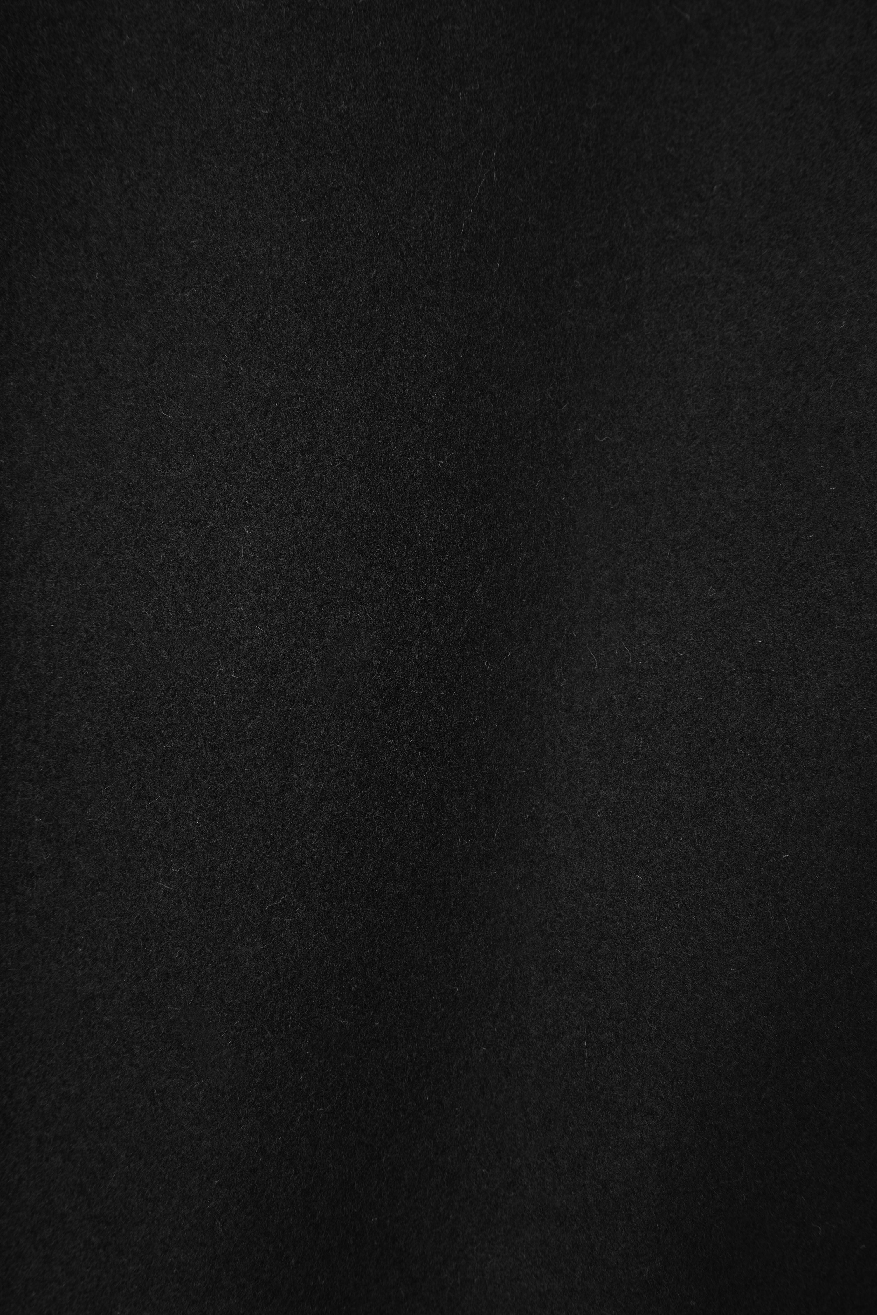 Wool Melton Peacoat with Hood in Black