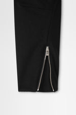 Load image into Gallery viewer, Wool Melton Double-Zip Blouson in Black
