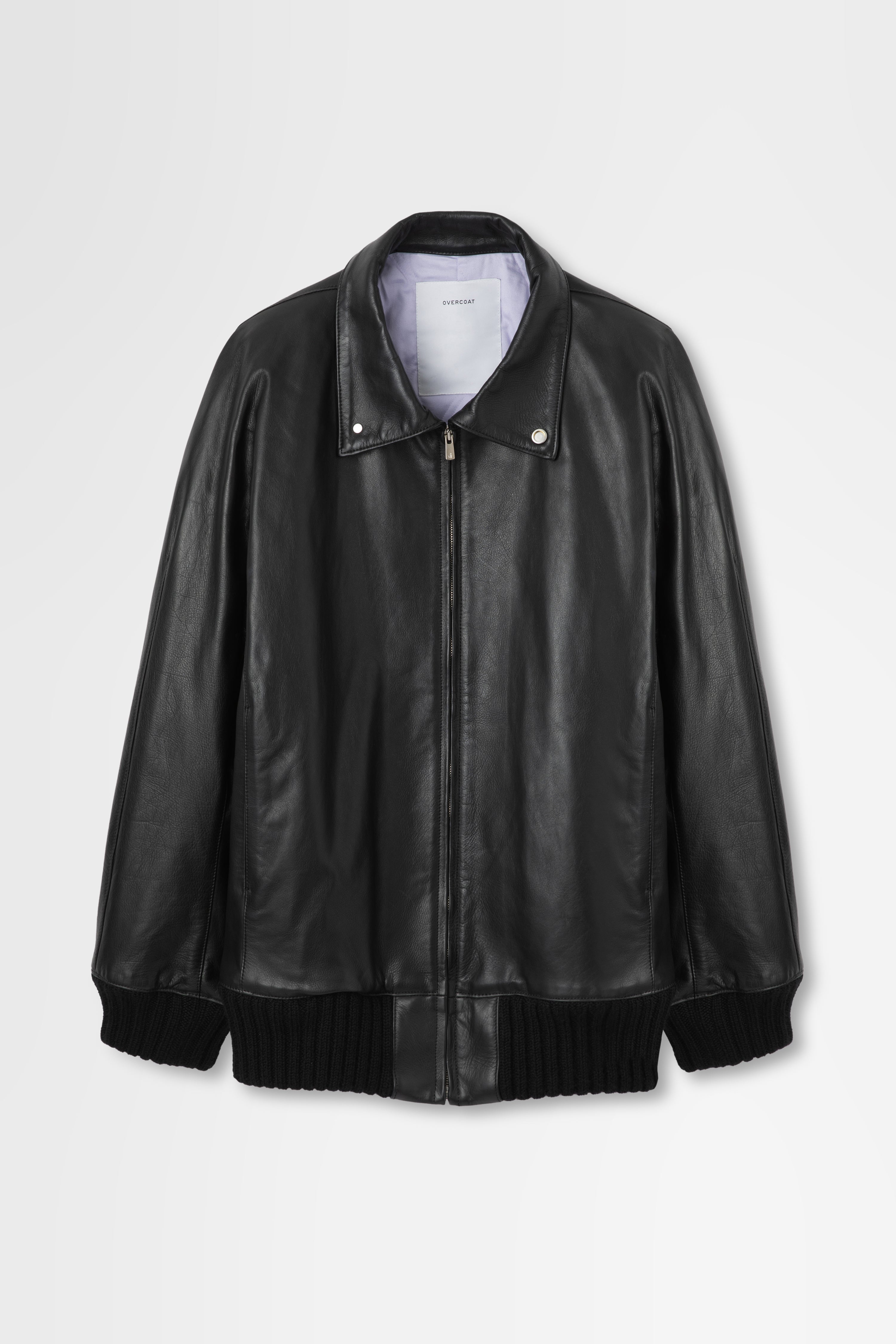 Leather Zip-Up Blouson