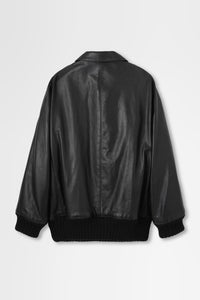 Leather Zip-Up Blouson