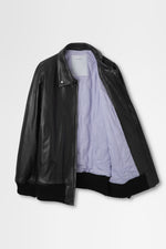 画像をギャラリービューアに読み込む, Leather Zip-Up Blouson

