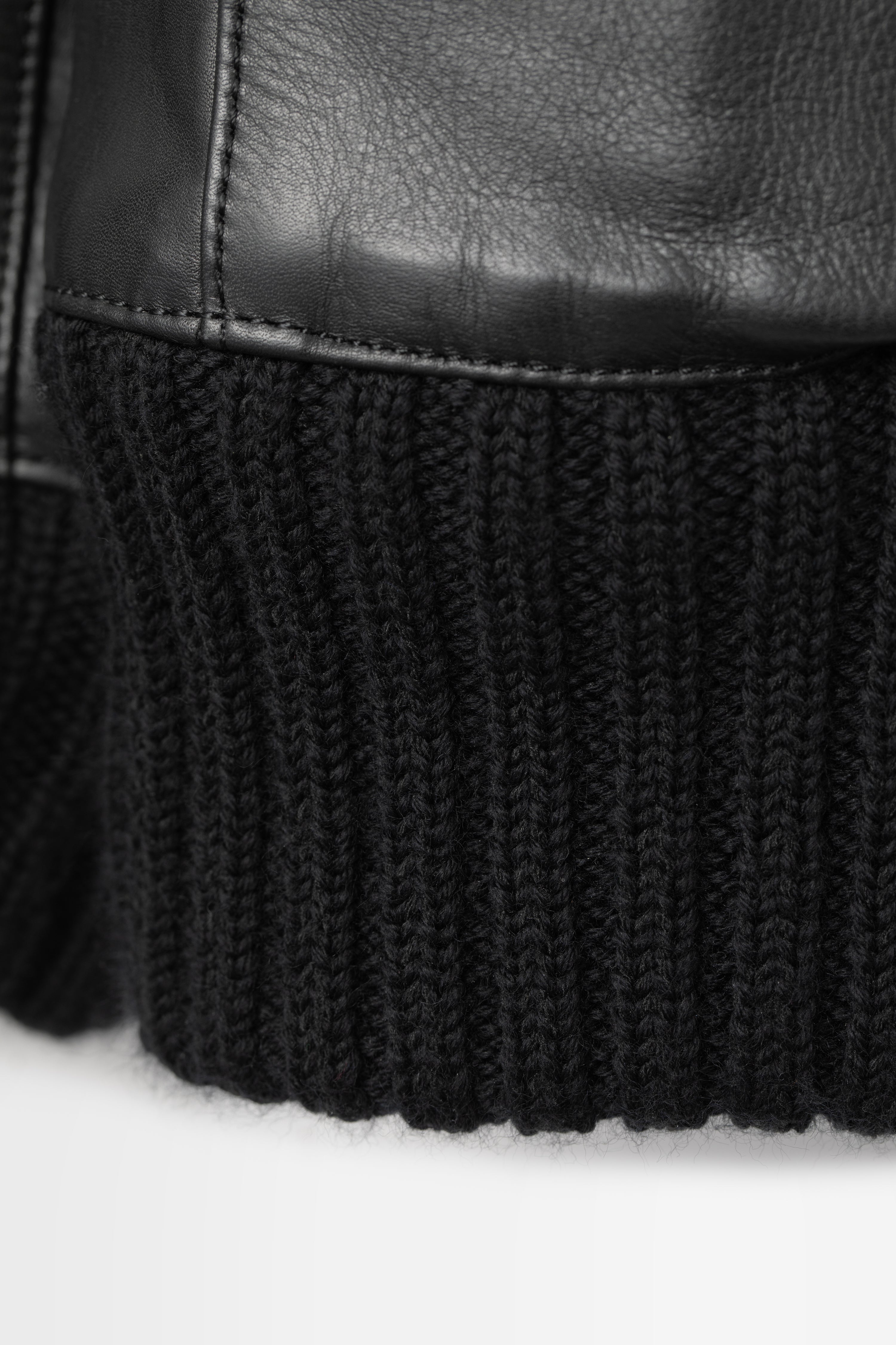 Leather Zip-Up Blouson
