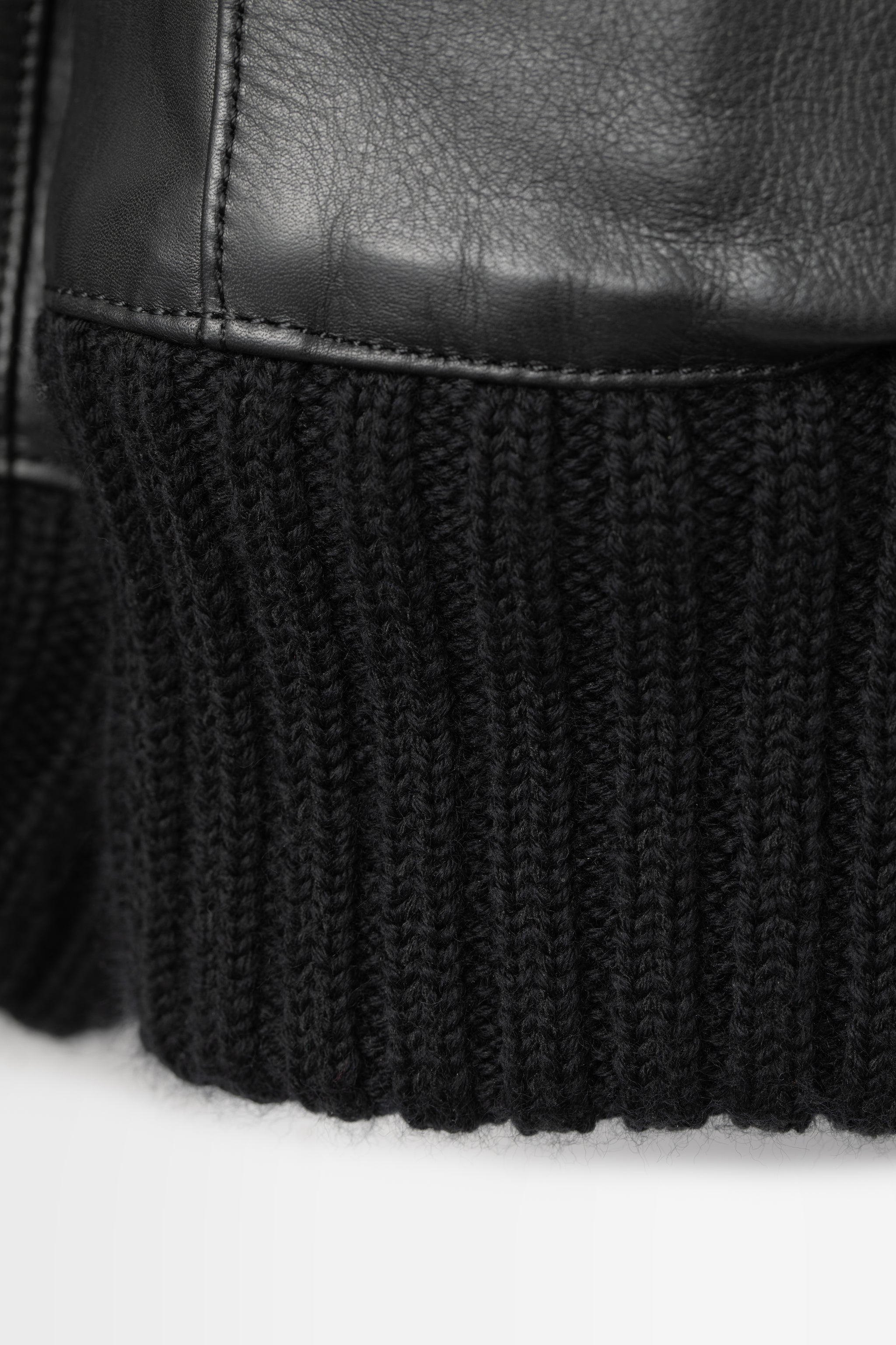 Leather Zip-Up Blouson