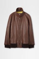 画像をギャラリービューアに読み込む, Leather Zip-Up Blouson
