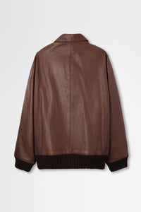Leather Zip-Up Blouson