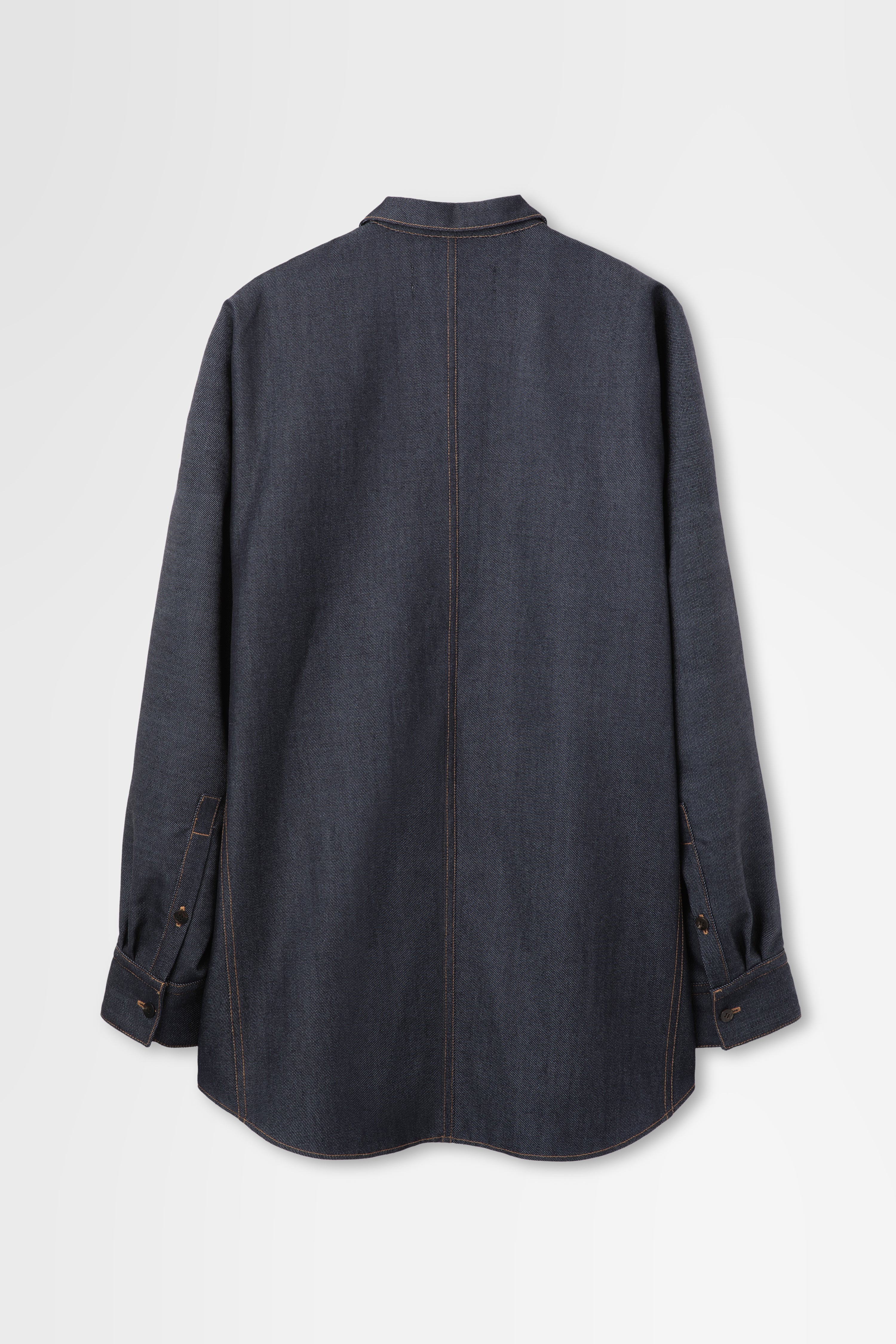 Shirt Jacket in Wool Denim