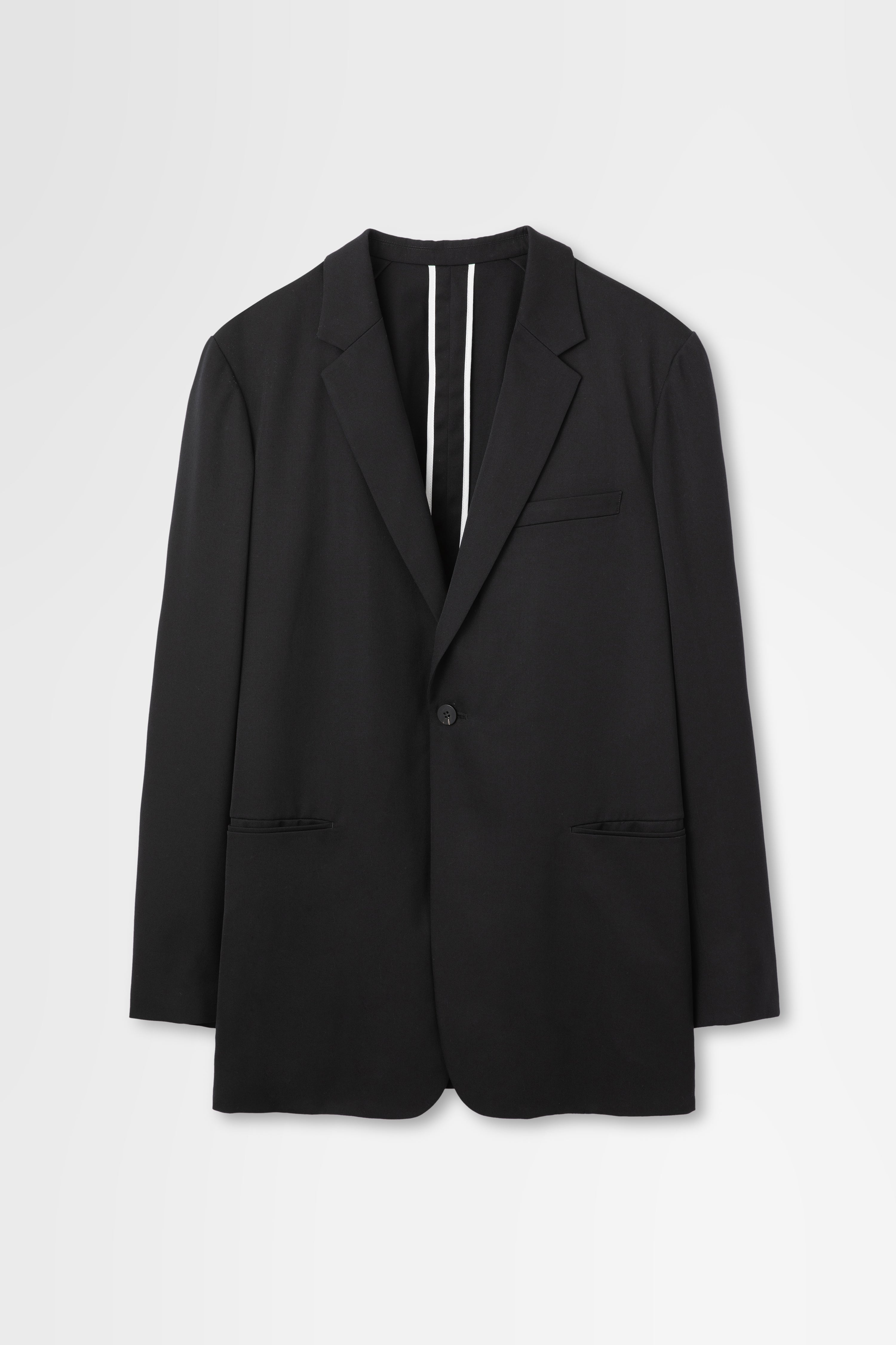 Single Breasted Jacket in Wool Gabardine