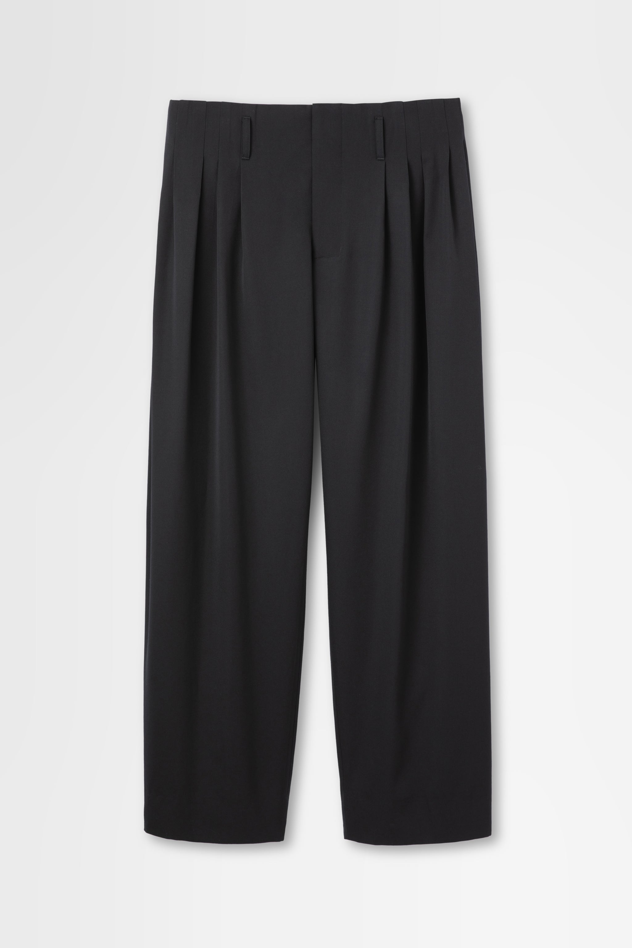 ５Tuck Trouser in Wool Gabardine