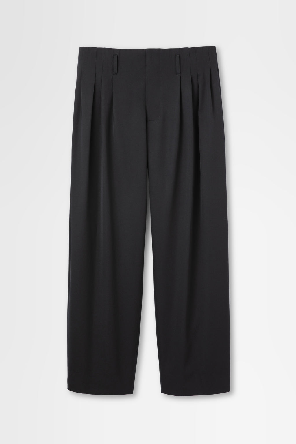 ５Tuck Trouser in Wool Gabardine