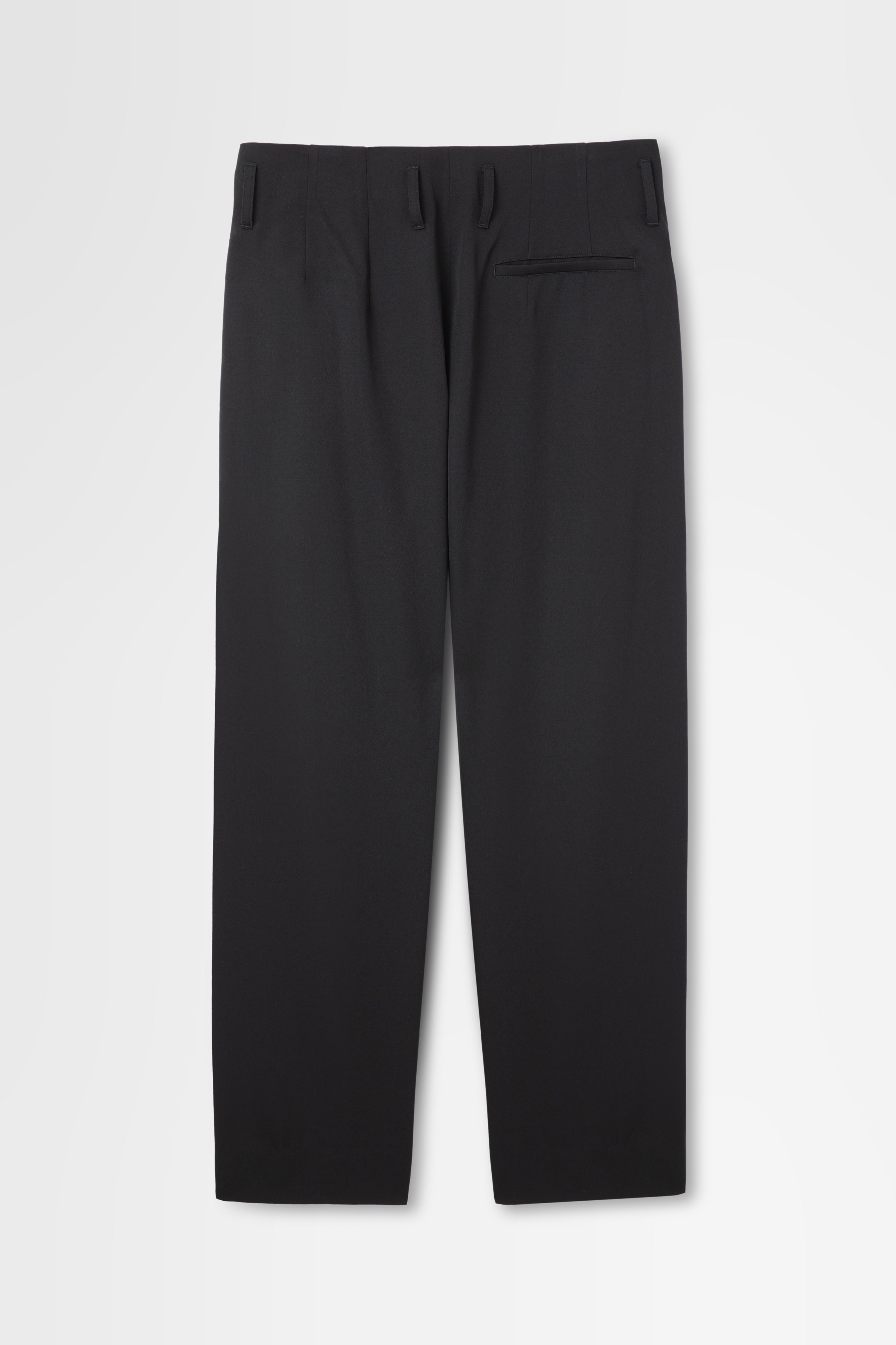 ５Tuck Trouser in Wool Gabardine