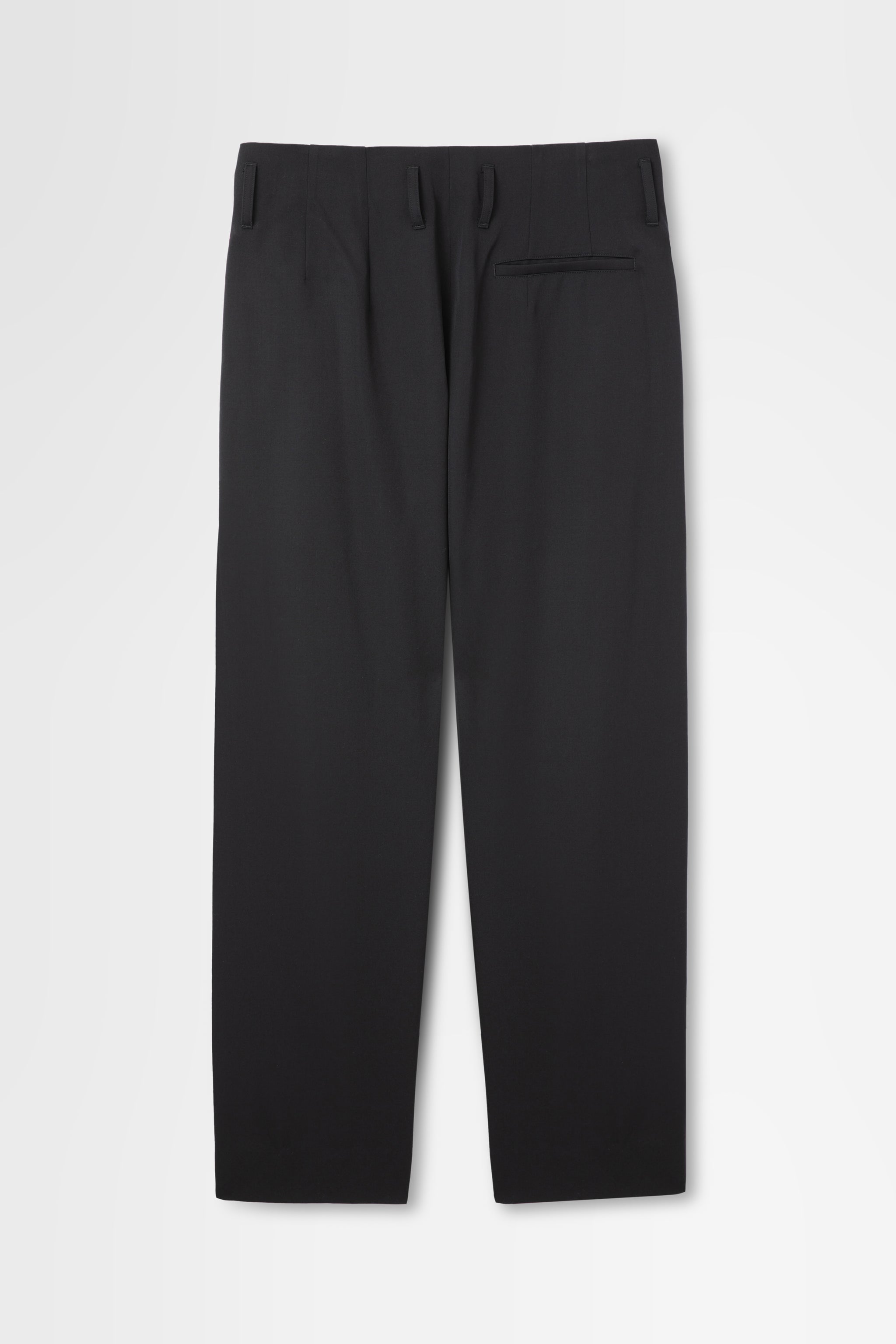 ５Tuck Trouser in Wool Gabardine