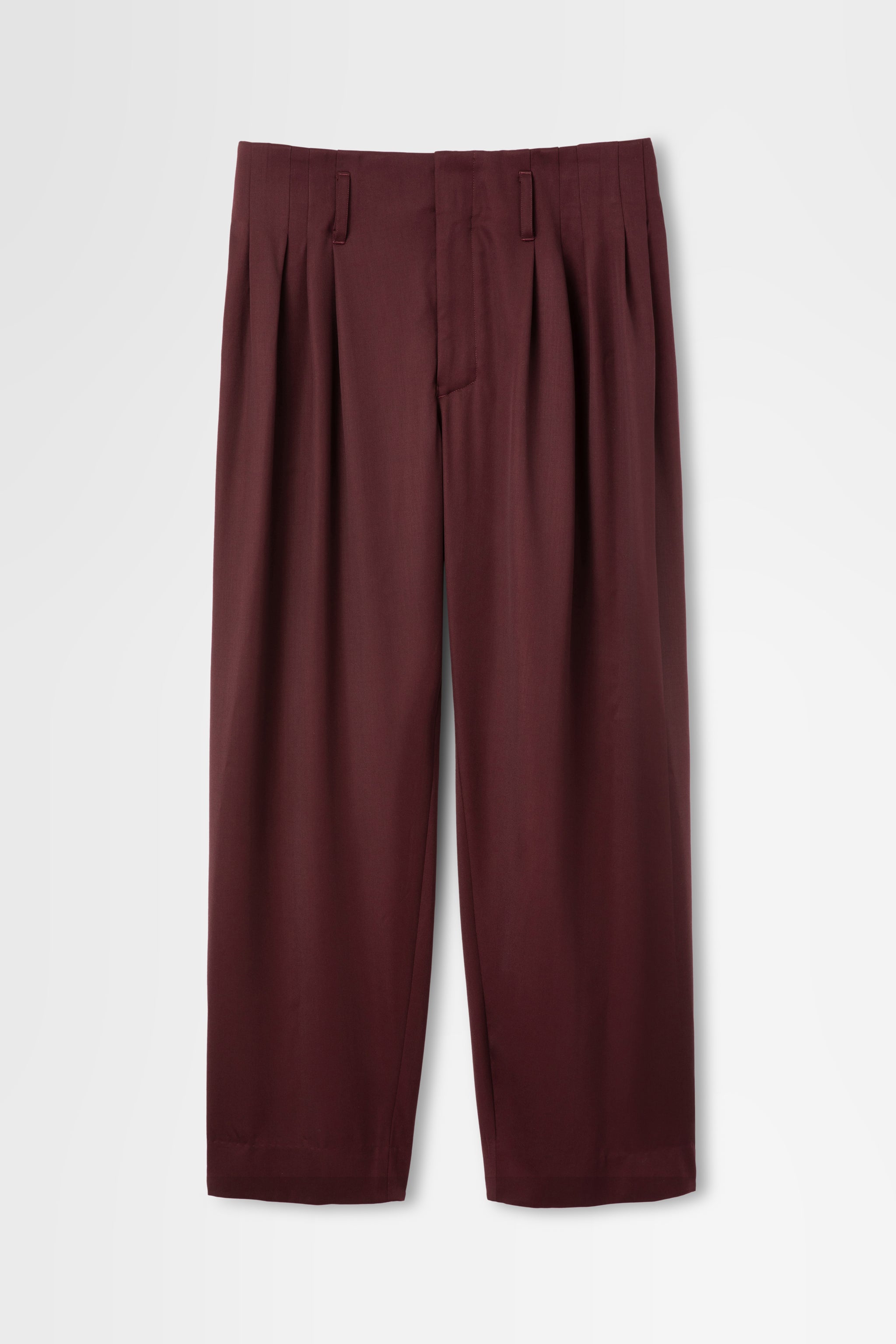 ５Tuck Trouser in Wool Gabardine