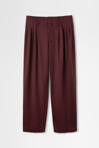 5 Tuck Trouser in Wool Gabardine