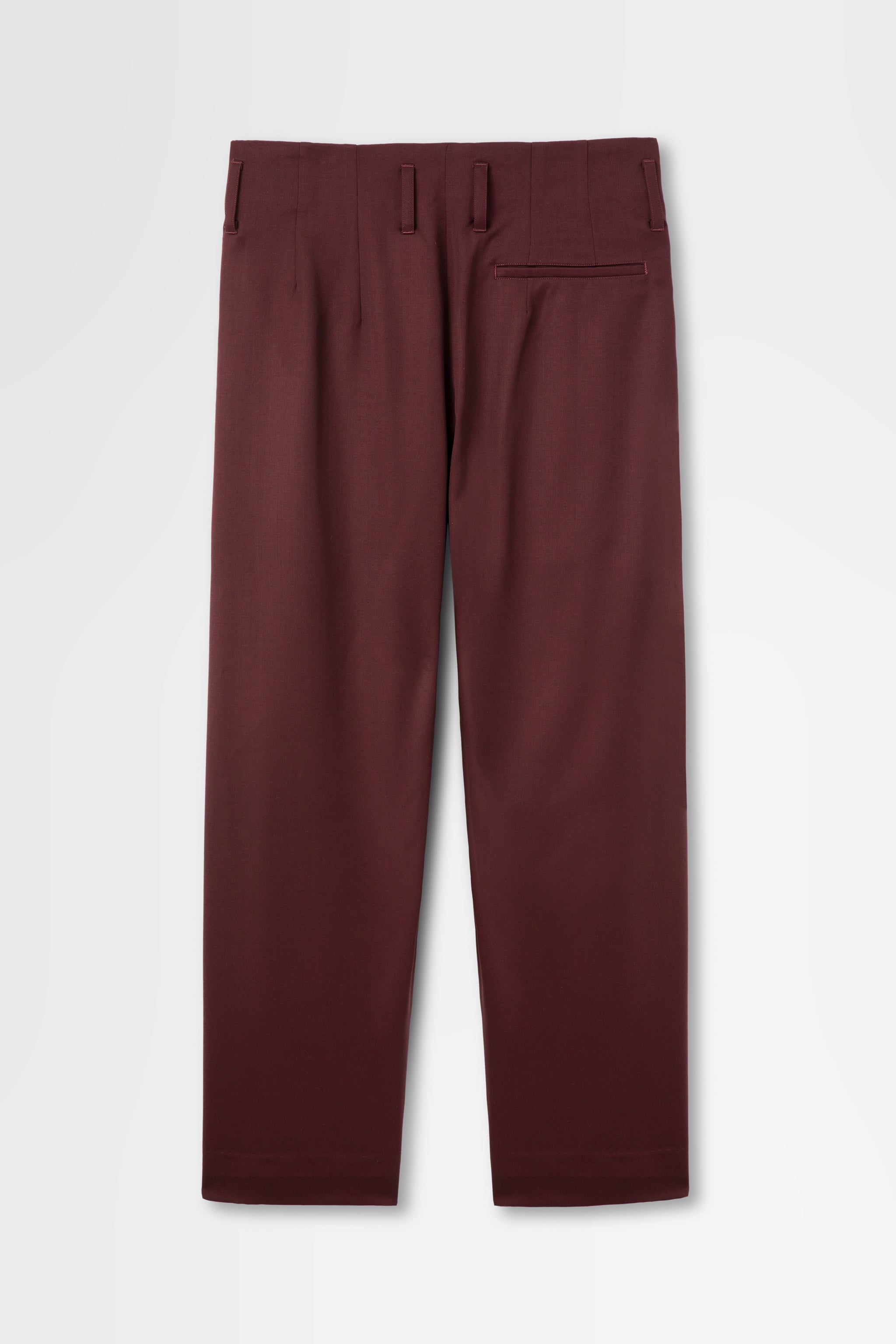 ５Tuck Trouser in Wool Gabardine