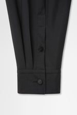 画像をギャラリービューアに読み込む, Oversized Shirt Jacket with Removable Collar in Wool Hard Shirting
