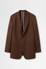 画像をギャラリービューアに読み込む, Single Breasted Jacket in Wool Gabardine

