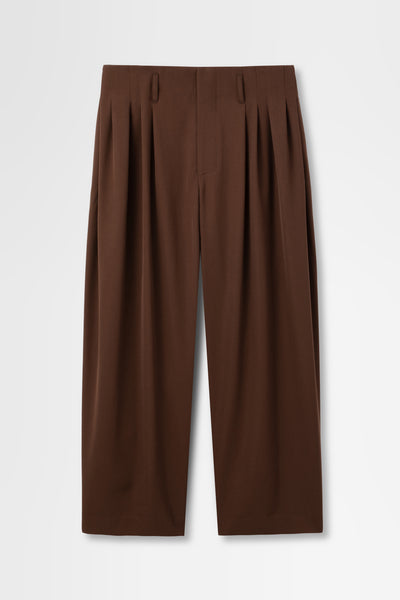 5 Tuck Trouser in Wool Gabardine