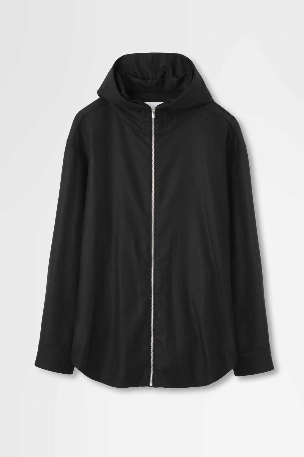 Zip-Up Hoodie in Wool Flannel