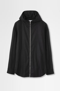 Zip-Up Hoodie in Wool Flannel