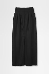 Front Wrap Skirt in Wool Flannel