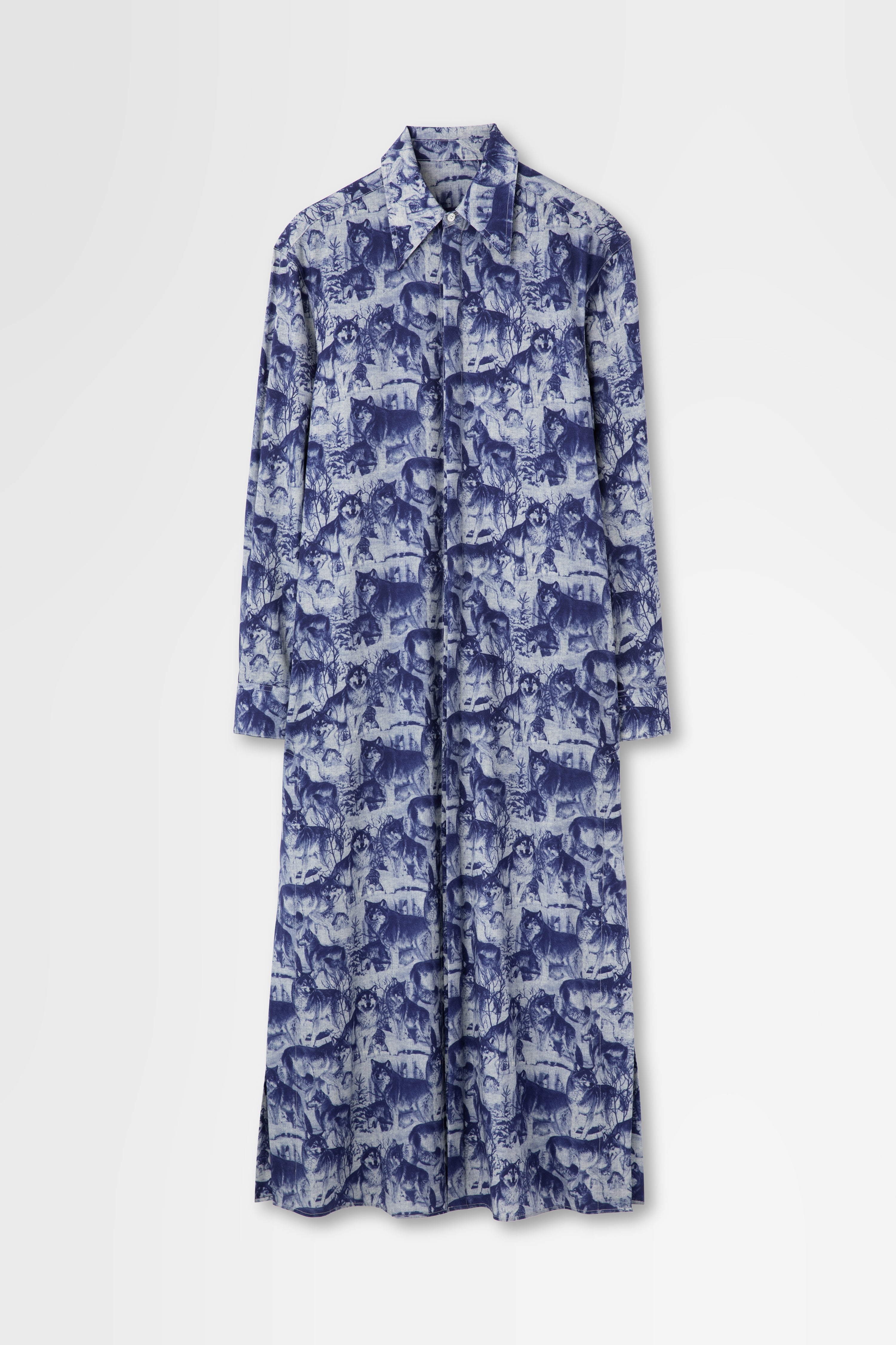 Printed Long Wool Shirting