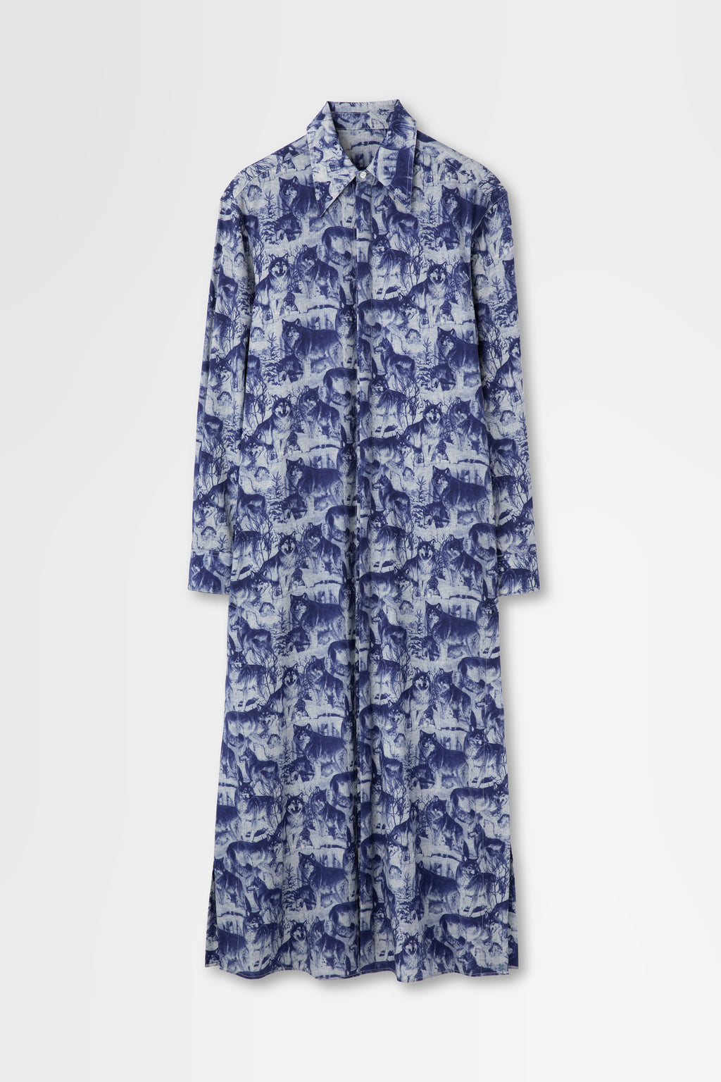 Printed Long Wool Shirting