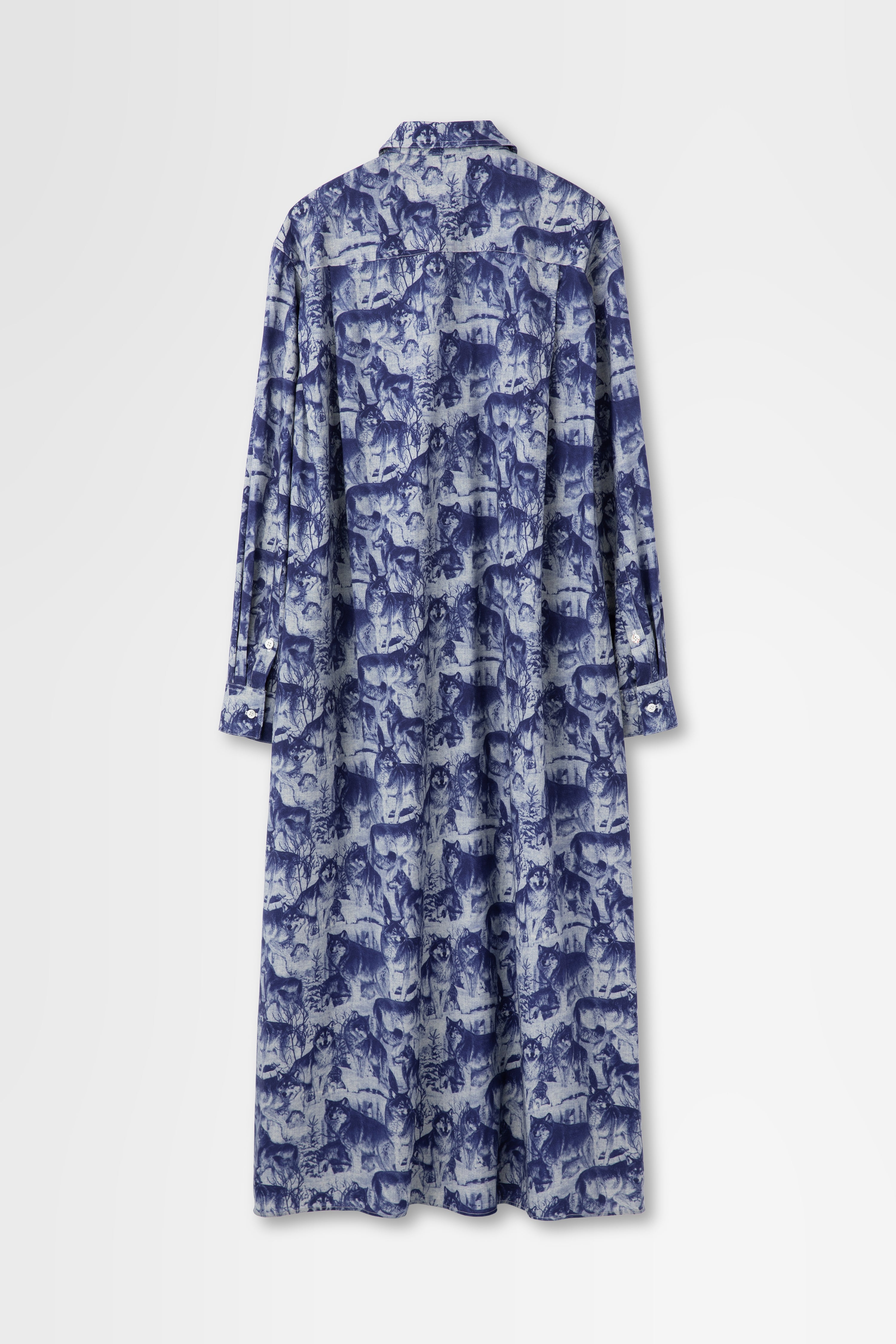 Printed Long Wool Shirting
