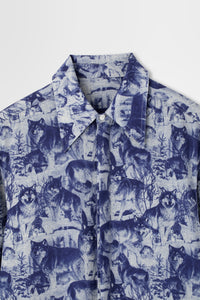 Printed Long Wool Shirting