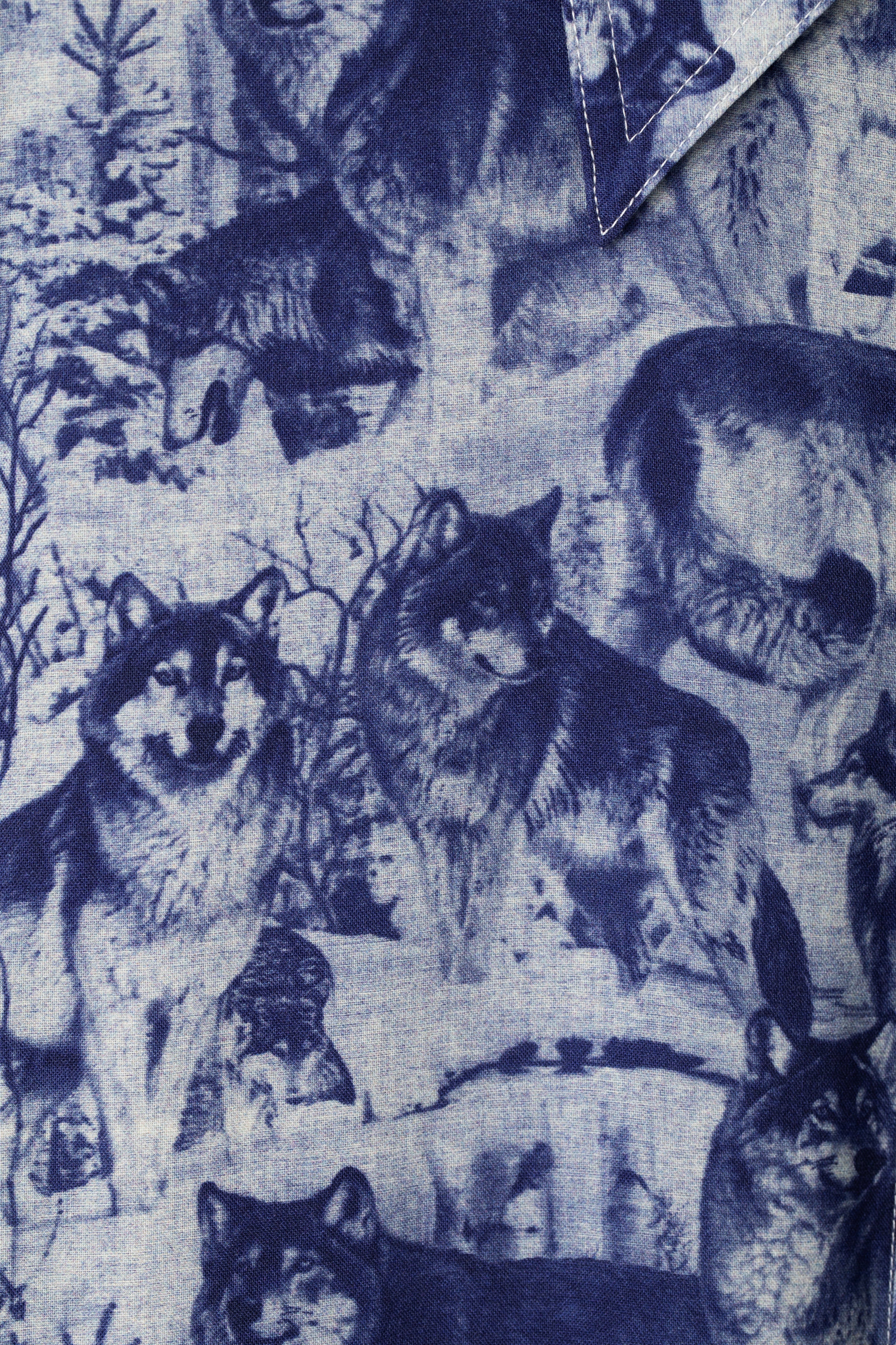 Printed Long Wool Shirting