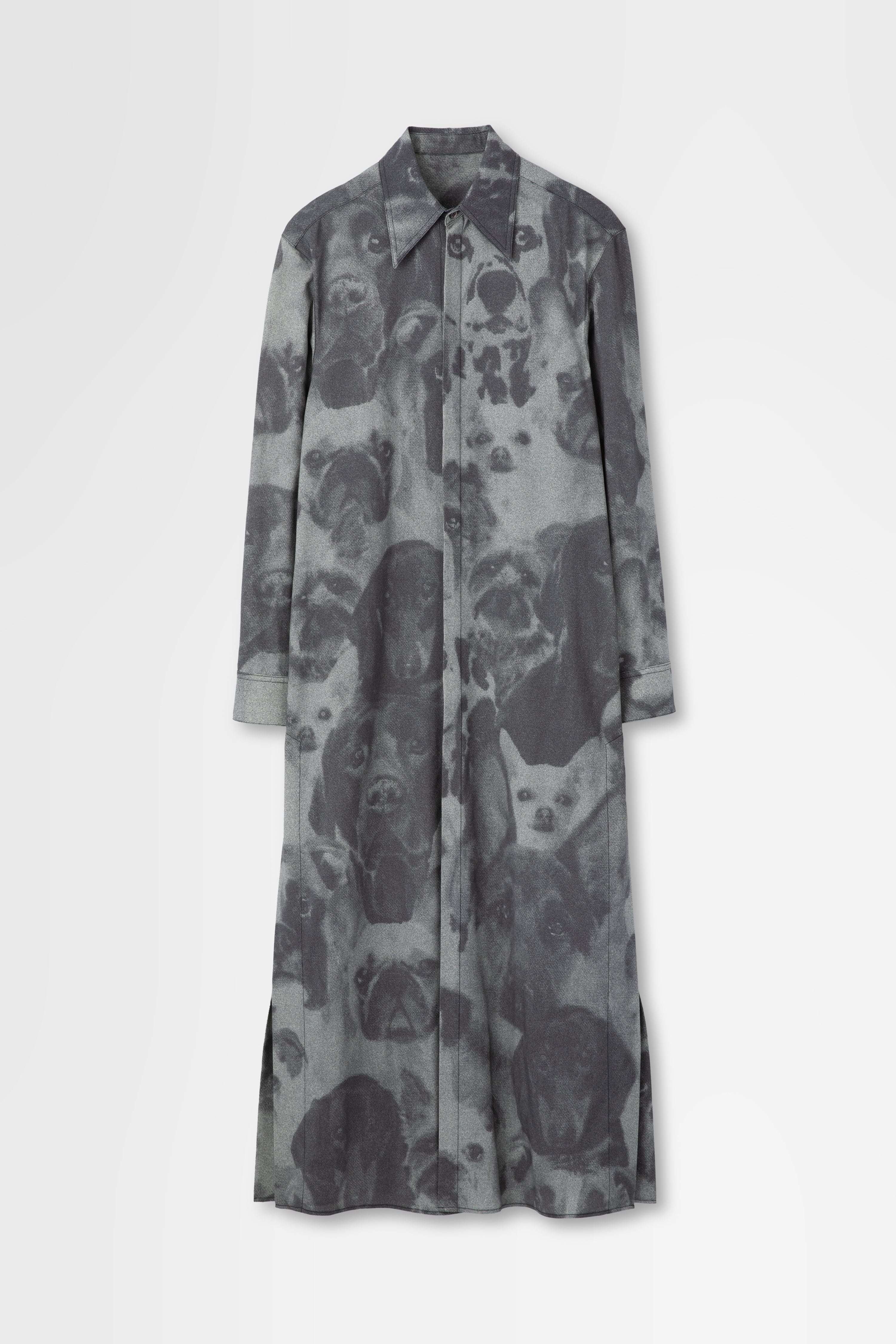 Printed Long Wool Shirting