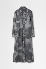 画像をギャラリービューアに読み込む, Printed Long Wool Shirting

