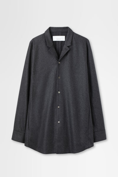 Shirt Jacket in Wool Flannel