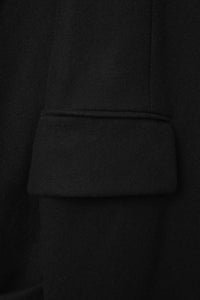 Notched Lapel Overcoat in Melton Wool