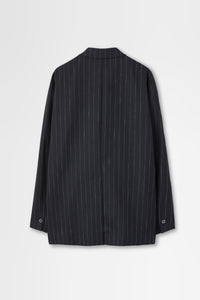 Double Breasted Jacket in Wool Pinstripe