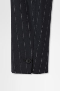Double Breasted Jacket in Wool Pinstripe