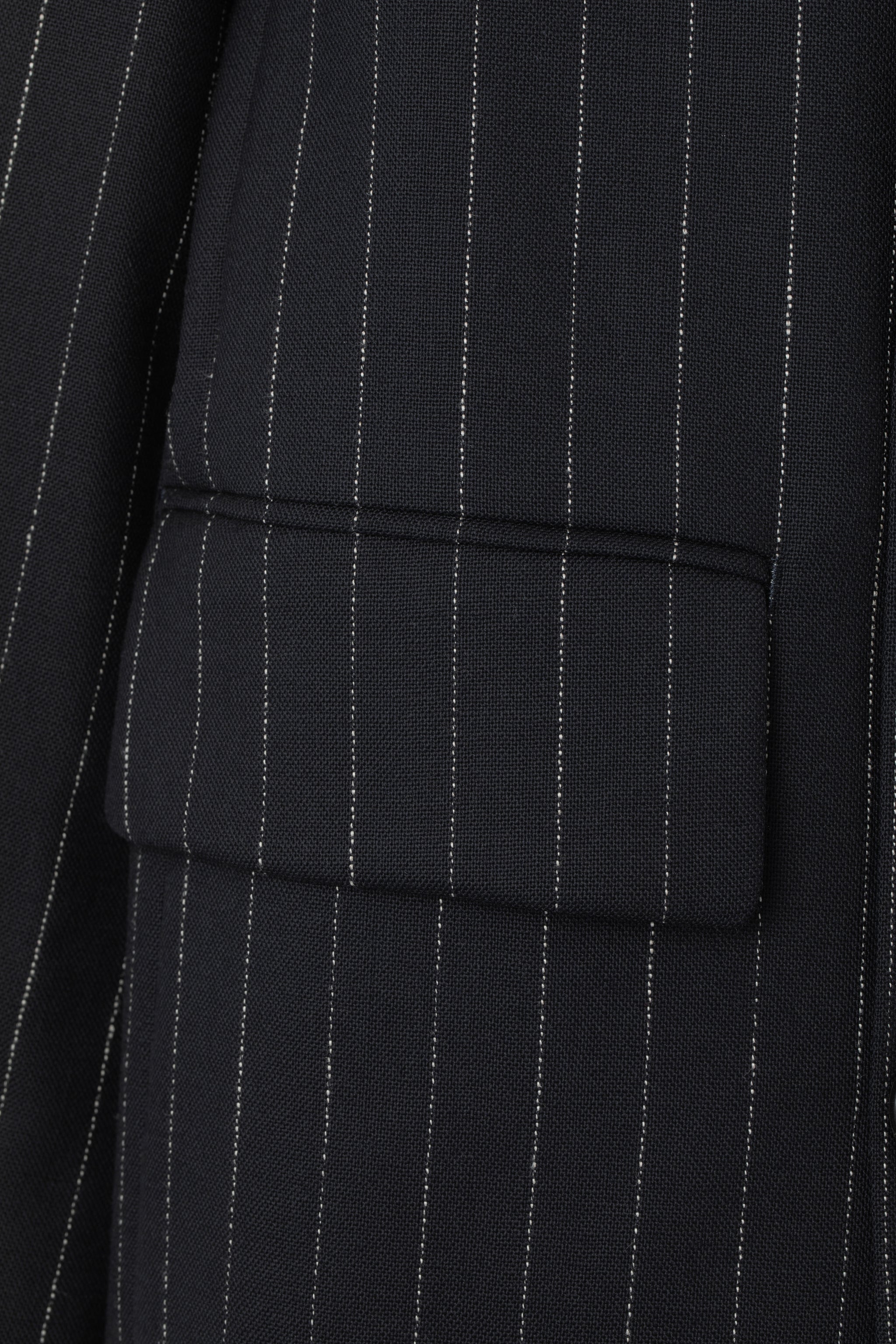 Double Breasted Jacket in Wool Pinstripe